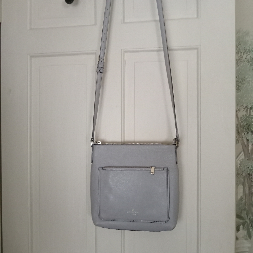 Kate Spade lavender pebble leather cross body bag runway bag